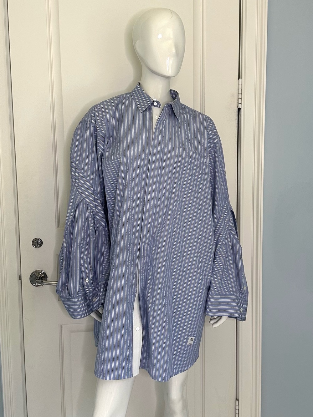 sacai Thomas Mason Cotton Poplin Dress SZ 4 US XL